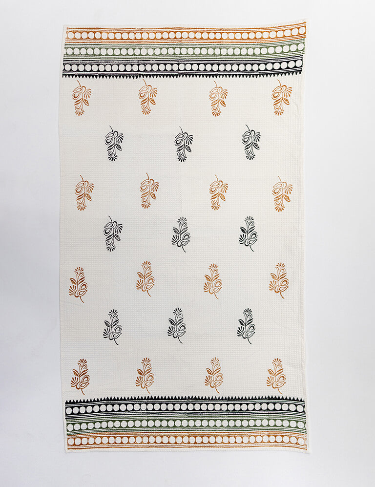 Indian Motifs Waffle Bath Sheet